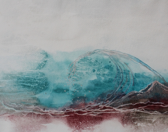 Bend All Your Notes For Me -- gouache on paper . 11x14 . 2012 . $200 Bend All Your Notes For Me