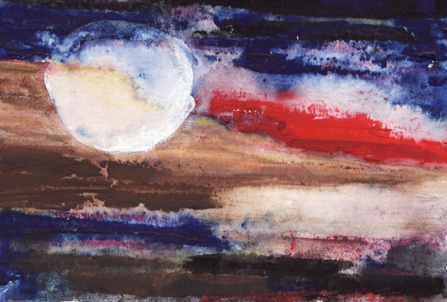 Series: Daybreak III -- gouache on paper . 4x6 . 2009 . Sold Daybreak III