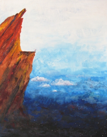 Edge of Night -- gouache on paper, mounted on wood panel and varnished . 11x14 . 2011 . $200 Edge of Night