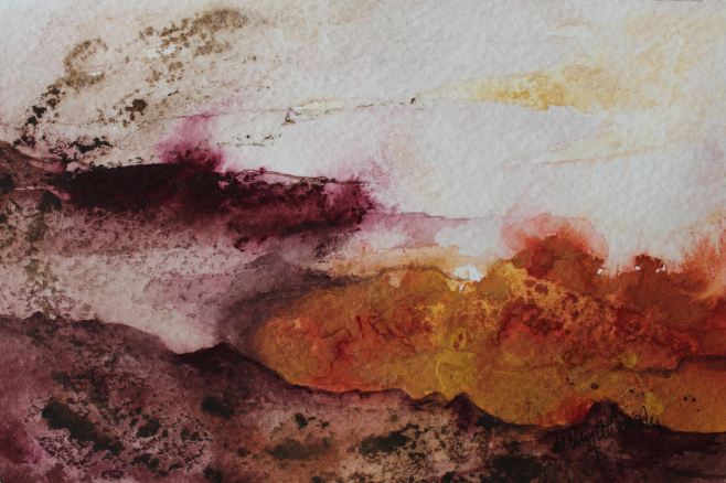 Element: Fire -- gouache on paper . 4x6 . 2012 . sold Element: Fire