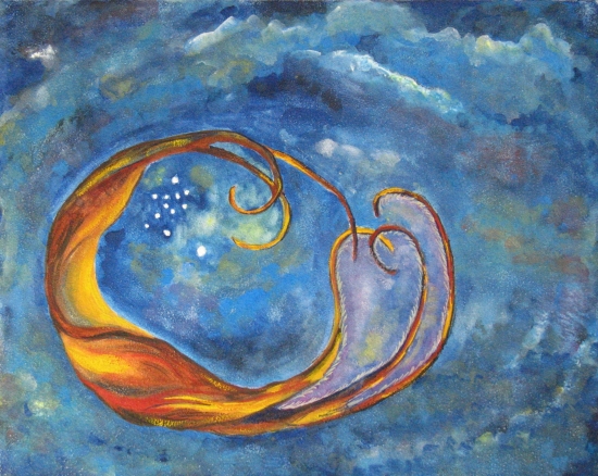 Hold It Close -- gouache on aquabord . 8x10 . 2010 . $125 Hold It Close