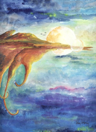 Serenity -- gouache on paper . 9x12 . 2010 . $150 Serenity