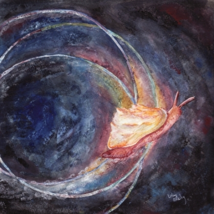 Shines Like Silver -- gouache & arylic on paper . 8x8 . 2011 . Sold Shines Like Silver